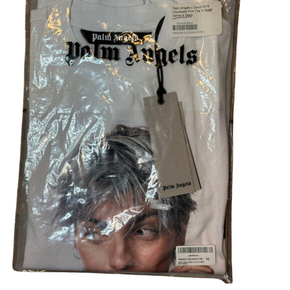 Palm Angels x David Sims Oversized Photo Print T-Shirt XS White Black NWT - Picture 7 of 7